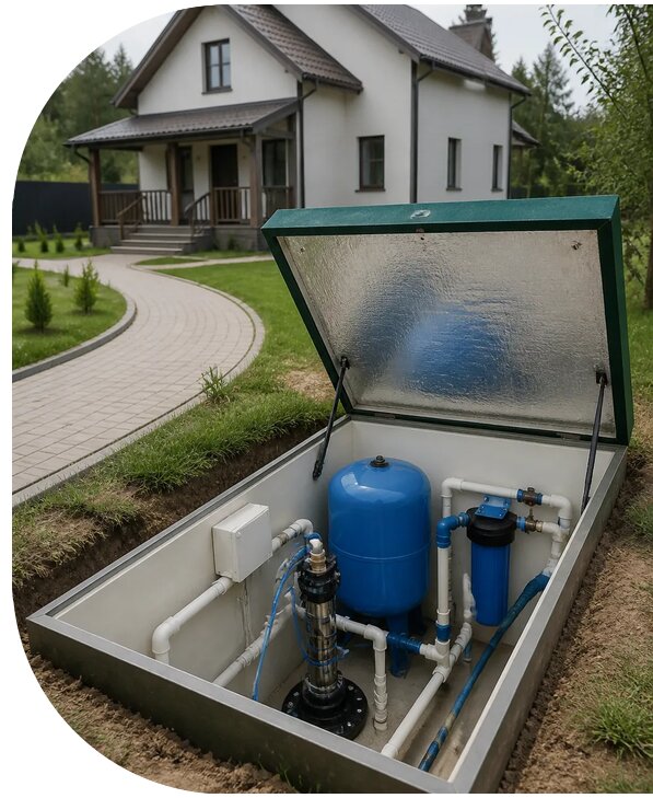 Автономное водоснабжение дома в Кохме от 155820 р. | АПаруса-Кхм